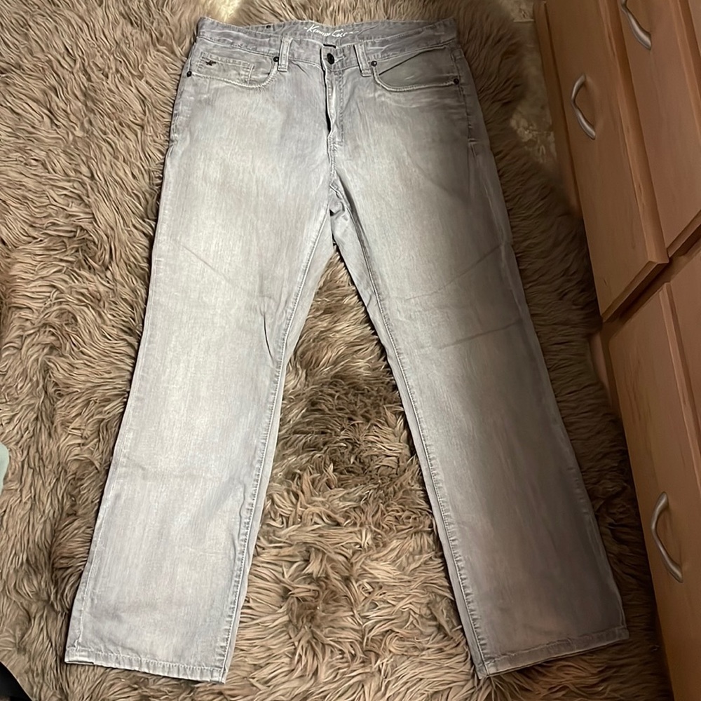 Kenneth Cole mens grey denim jeans